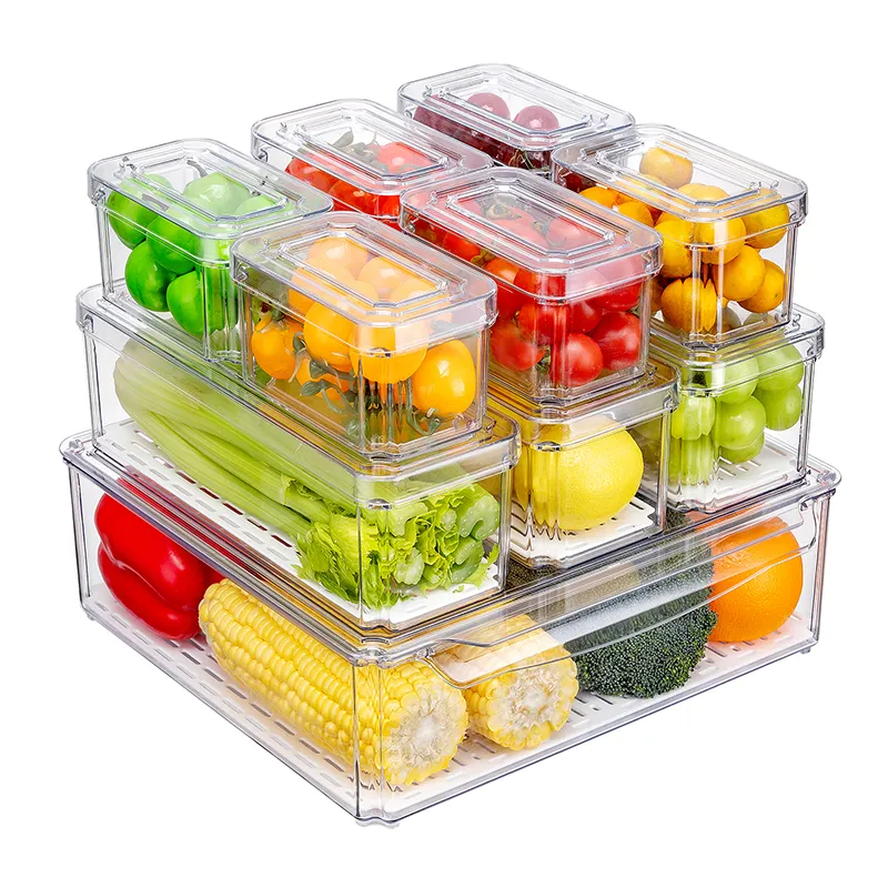 10-Pack Pantry and Refrigerator Storage Containers