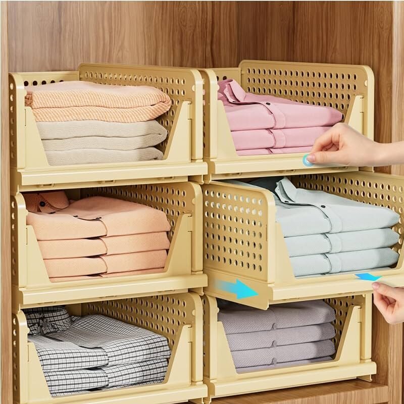 Stackable closet organizers