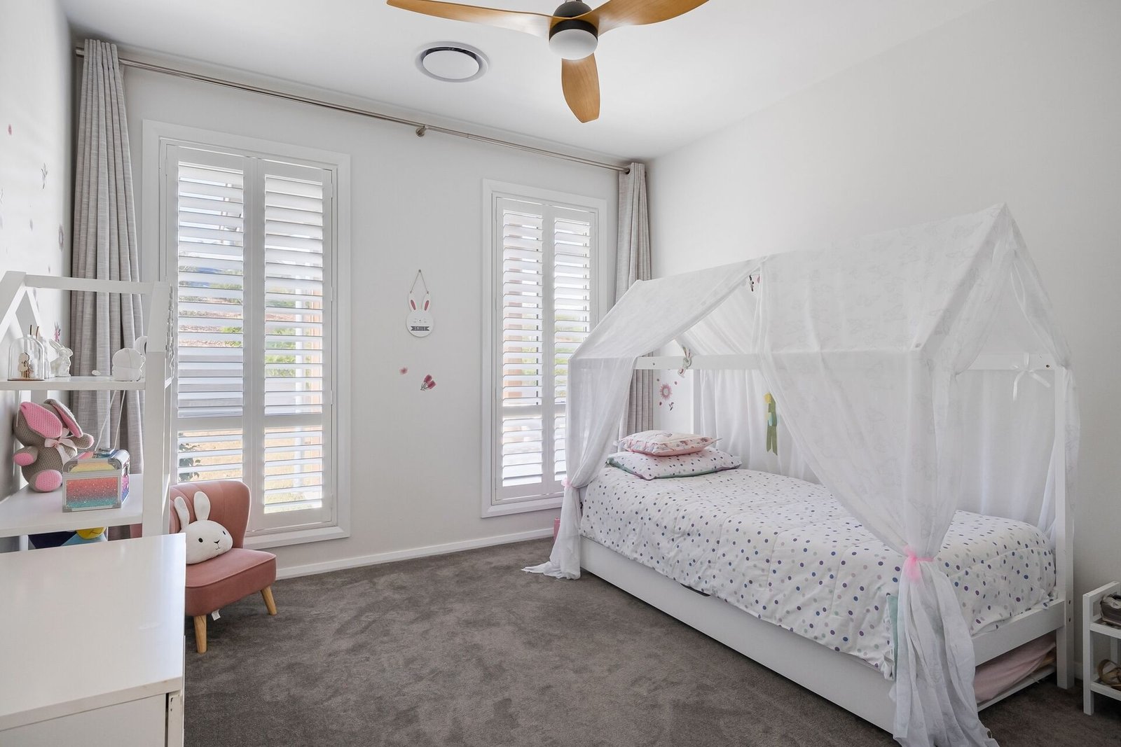 Organizing a child's bedroom.